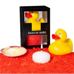 Diverty Sex Set Bath Salts Aroma Red Fruits, Duck, Candle and Shell 150 gr