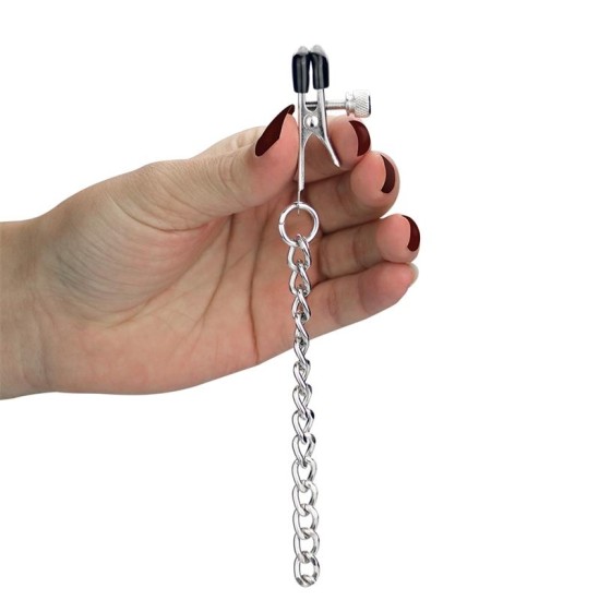 Lovetoy Chain with Nipple and Clitoris Clamps Red