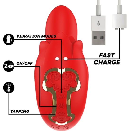 MIA SELENA STIMULATOR VIBRATING + TAPPING RED