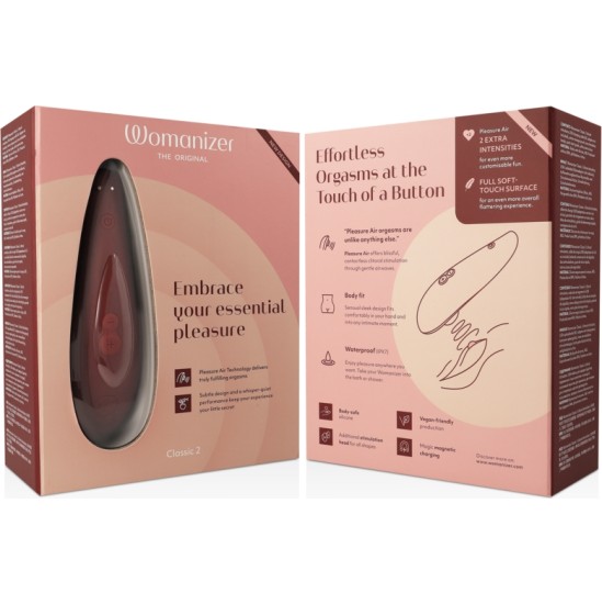 Womanizer CLASSIC 2 BORDO KLITORO STIMULIATORIUS