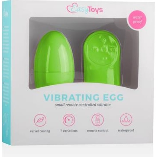 Easytoys Tālvadības pults vibrējošā ola - zaļa