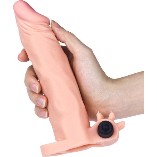 Lovetoy Penis Sleeve with Vibration Add 2 Pleasure X-Tender Flesh