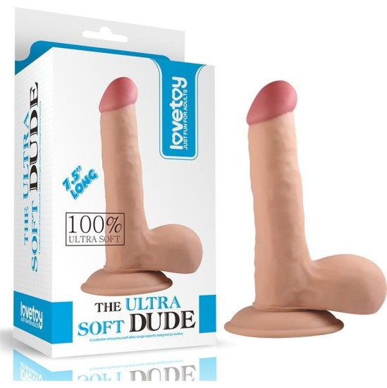 Lovetoy Dildo The Ultra Soft Dude 7.5 Flesh