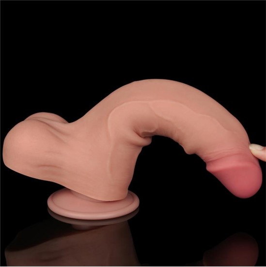 Lovetoy Libisev nahk kahekihiline dildo 8.5