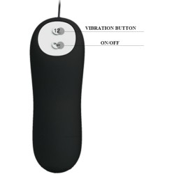 Pretty Love Bottom PRETTY LOVE АНАЛЬНАЯ ПРОБКА ЯКОРЬ ИЗ СИЛИКОНА 12 РЕЖИМОВ ВИБРАЦИИ, ЧЕРНАЯ