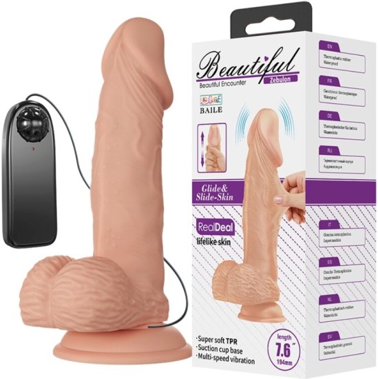 Baile Dildos BAILE — SKAISTĀ ZEBULONA VIBRĀCIJA 19,4 CM DABĪGA