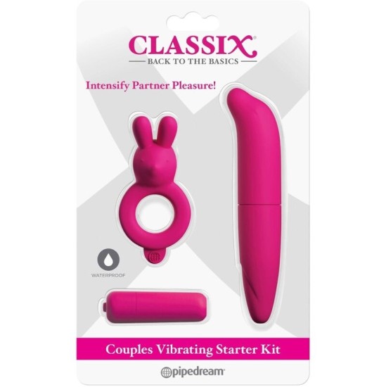 Classix KIT FOR COUPLES WITH RING, BULLET AND STIMULATOR PINK