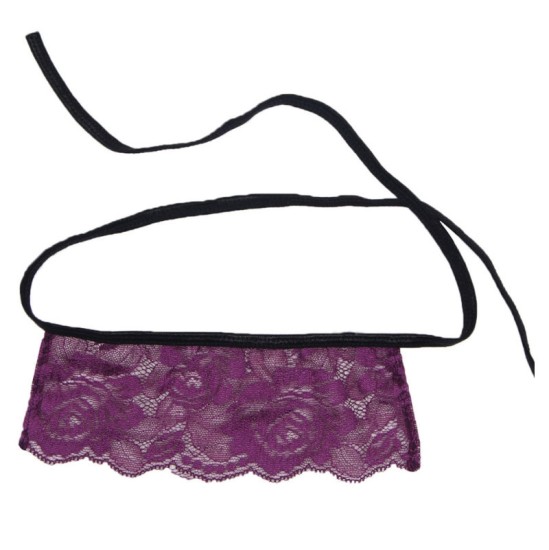 Subblime Corsets SUBBLIME KORSETS — SIKSNA UN BLINDFOLD MELNS UN PURPURA S/M