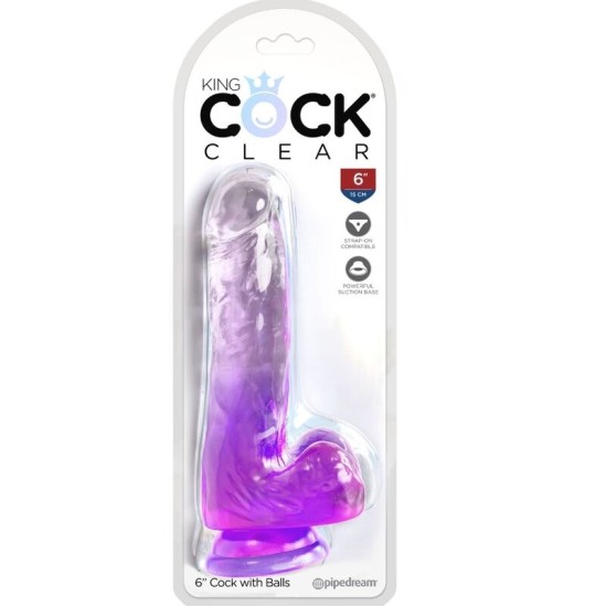 King Cock AŠRAUS – REALISTAS VARPA SU KAMULIAIS 13,5 CM PURPURINIS