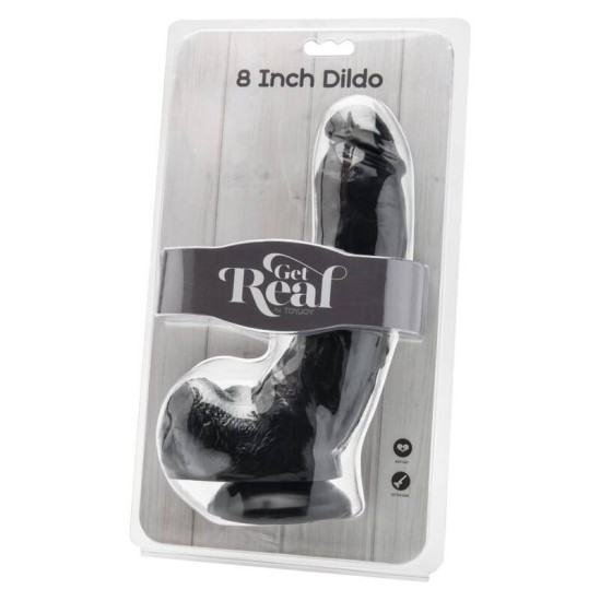 Get Real DILDO 20,5 CM WITH BALLS BLACK