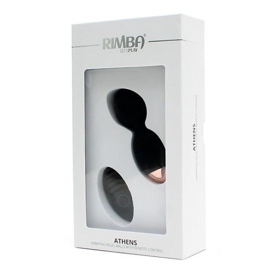 Rimba Toys Vibrating Kegel Balls with Remote Control Athens Black