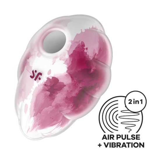 Satisfyer Cloud Dancer Clit Sucker ir Vibe Red Print