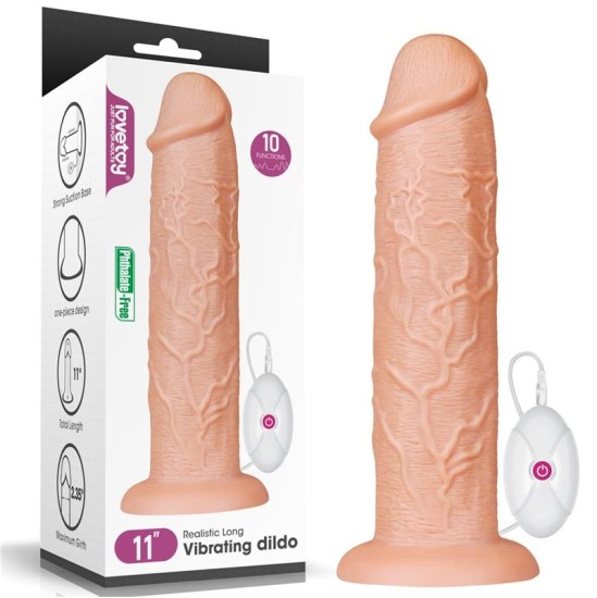 Lovetoy Dildo King 11 ar vibrācijas mīkstumu