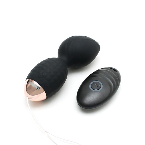 Rimba Toys Vibrating Kegel Balls with Remote Control Athens Black