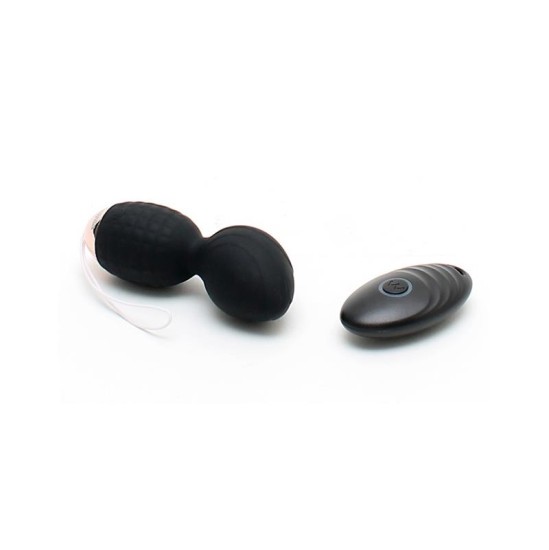 Rimba Toys Vibrating Kegel Balls with Remote Control Athens Black