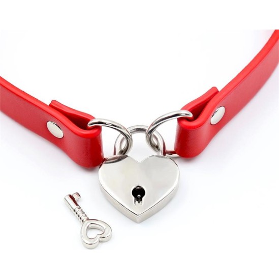 Cinderella Apkakle ar Heart Lock Vegan Leather One Size