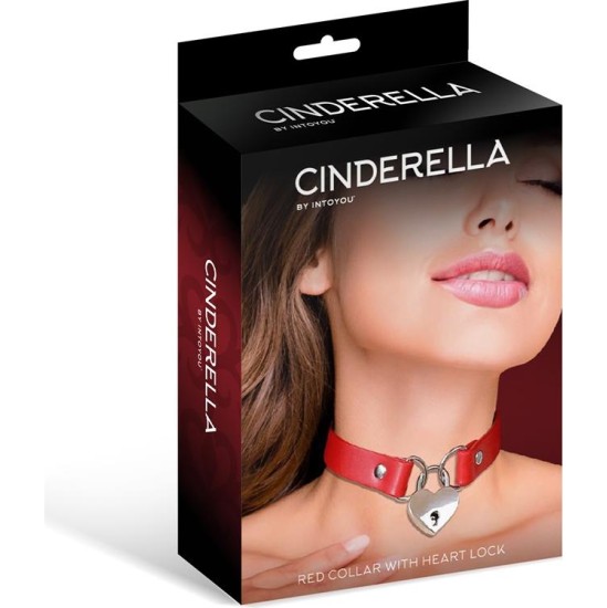 Cinderella Apkakle ar Heart Lock Vegan Leather One Size