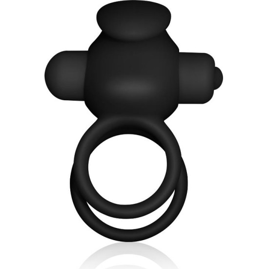 Lovetoy Double Vibrating Cockring Power Clit Duo Black