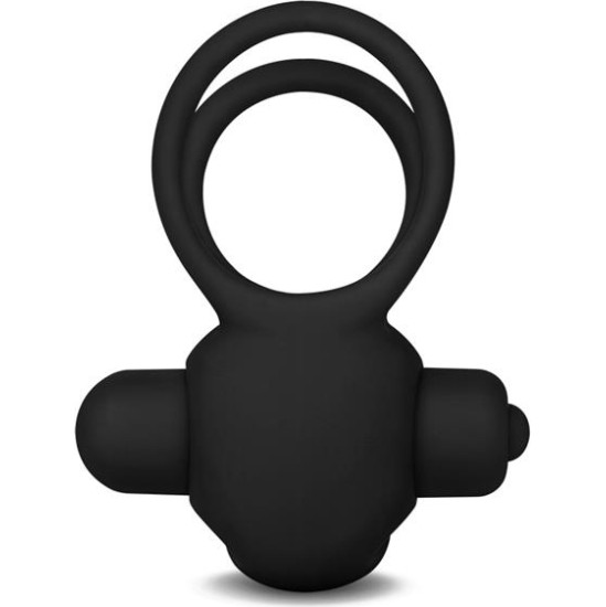 Lovetoy Double Vibrating Cockring Power Clit Duo Black