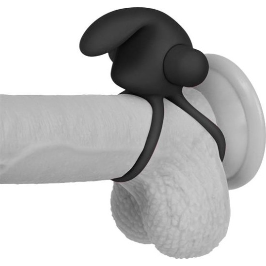 Lovetoy Double Vibrating Cockring Power Clit Duo Black