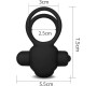 Lovetoy Double Vibrating Cockring Power Clit Duo Black