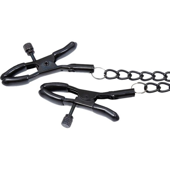 Diamond Line llar Nipple Clamps Diamond Vegan Leather