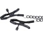 Diamond Line llar Nipple Clamps Diamond Vegan Leather