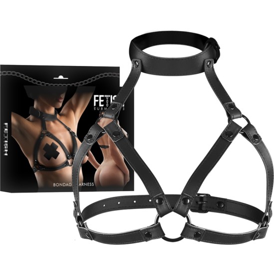 Fetish Submissive Bondage ADJUSTABLE CHEST HARNESS