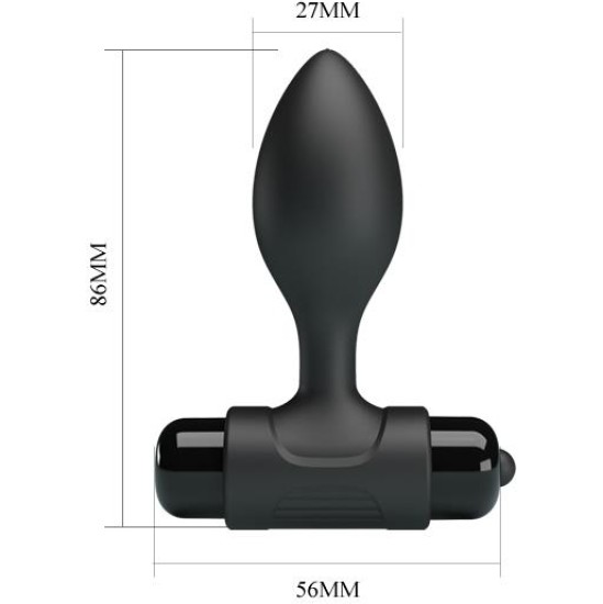 Prettylove Butt Plug With Vibration Silcione