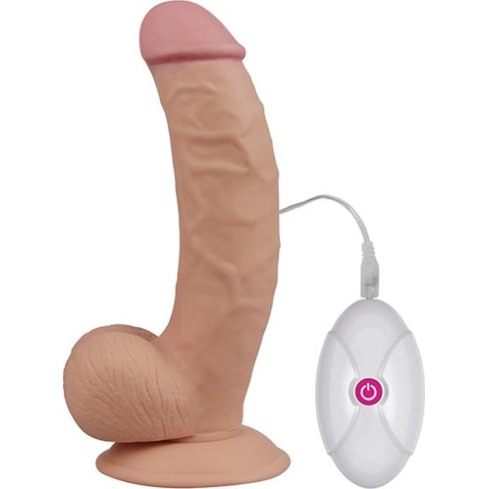 Lovetoy Dildo The Ultra Soft Dude with Vibration 7.5 Flesh