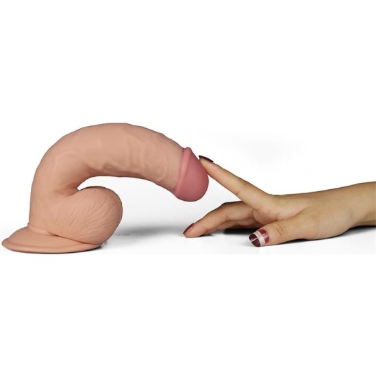 Lovetoy Dildo The Ultra Soft Dude with Vibration 7.5 Flesh