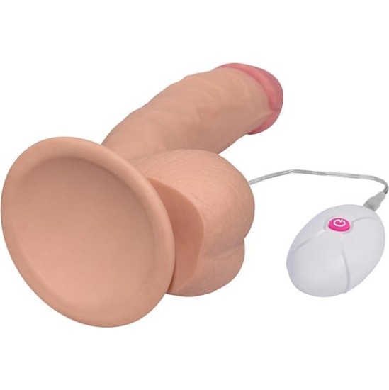 Lovetoy Dildo The Ultra Soft Dude with Vibration 7.5 Flesh