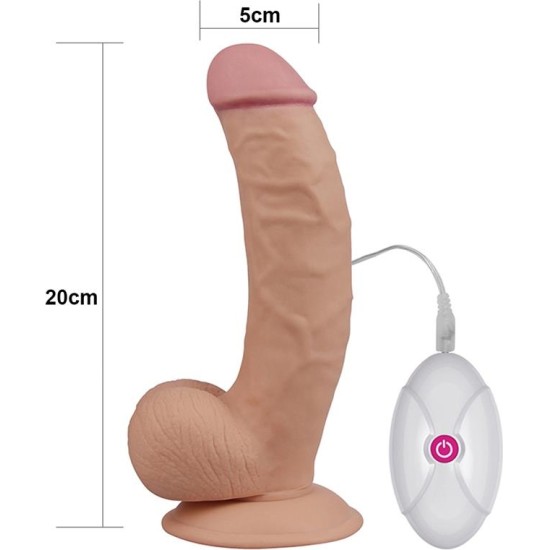 Lovetoy Dildo The Ultra Soft Dude with Vibration 7.5 Flesh