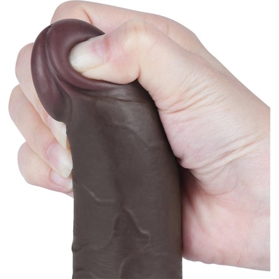 Lovetoy Bīdāmās ādas divslāņu dildo 7.5