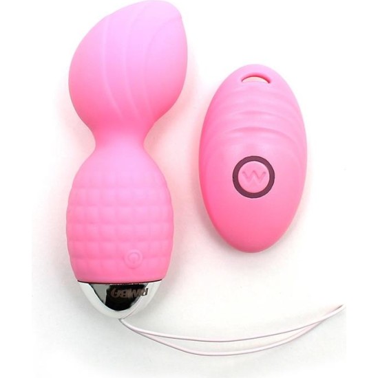 Rimba Toys Vibrating Kegel Balls with Remote Control Athens Pink