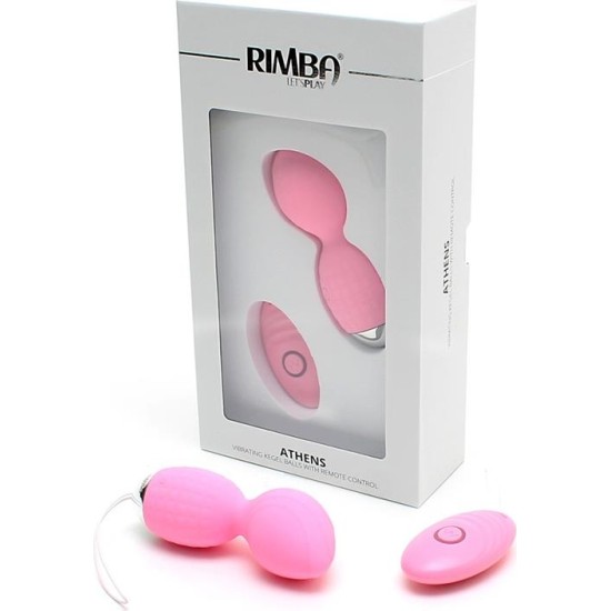 Rimba Toys Vibrating Kegel Balls with Remote Control Athens Pink