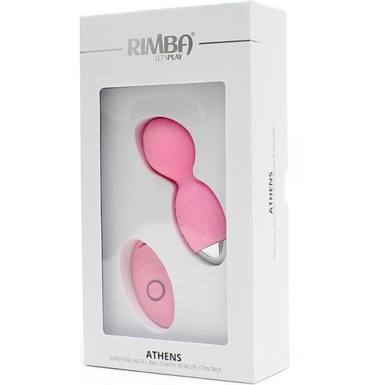 Rimba Toys Vibrating Kegel Balls with Remote Control Athens Pink