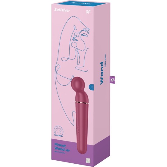 Satisfyer Wand APMIERINĀTĀJS - PLANET WAND-ER VIBRATORS MASAGER BERRY