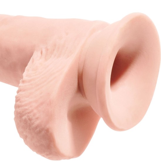 King Cock REĀLISTS PENIS AR Bumbiņām 19,4 CM GAISMA