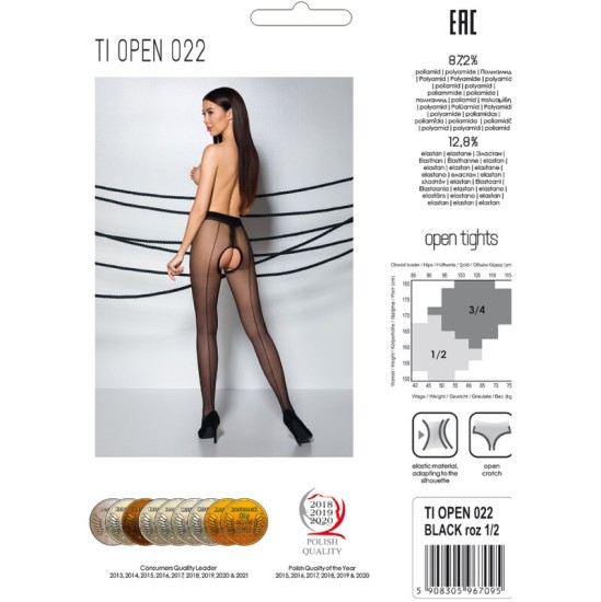 Passion Woman Garter & Stock PASSION - ЧУЛКИ TIOPEN 022 ЧЕРНЫЕ 3/4 (20 DEN)