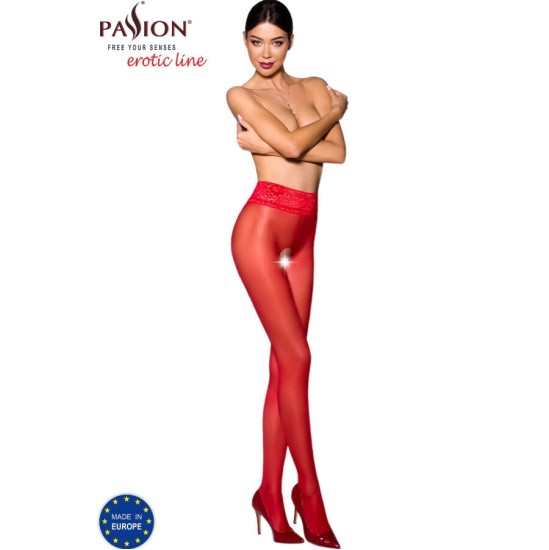 Passion Woman Garter & Stock PASSION — TIOPEN 008 STOCKING RED 1/2 (30 DEN)