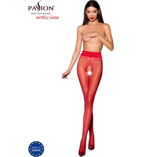 Passion Woman Garter & Stock PASSION — TIOPEN 001 STOCKING RED 1/2 (20 DEN)