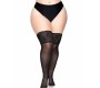 Leg Avenue Hosiery LEG AVENUE STAY UPS SHEER HIGH HIGH PLUS SIZE