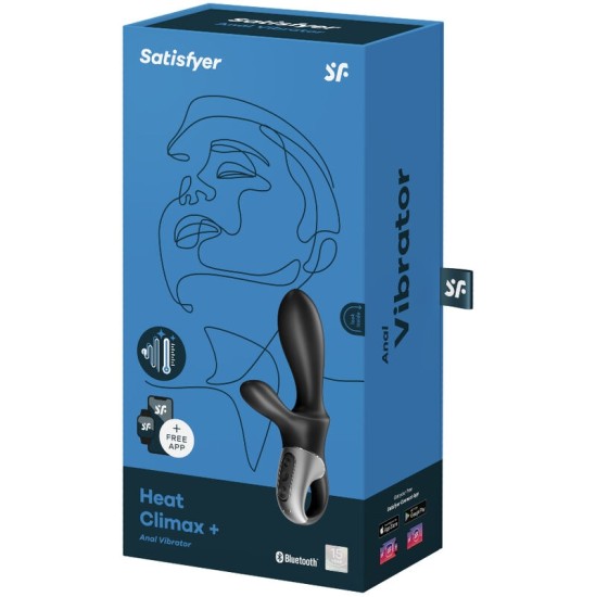 Satisfyer Connect APMIERINĀTĀJS — HEAT CLIMAX+ ANĀLĀ VIBRATORA APP BLACK