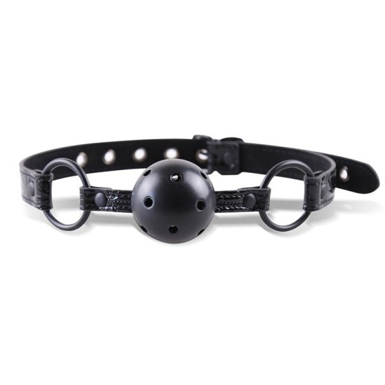 Black Sapphire Hingav Gag Ball Sapphire Vegan Nahk