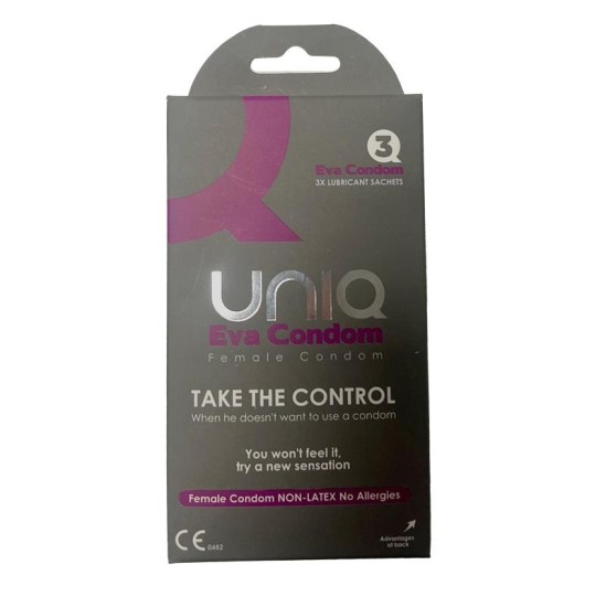 Uniq Женские презервативы Eva без латекса 3 шт.