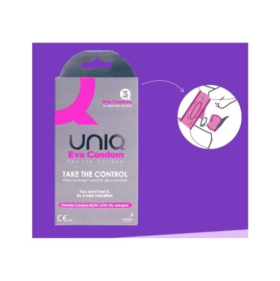 Uniq Eva Female Condoms No Latex 3 pcs