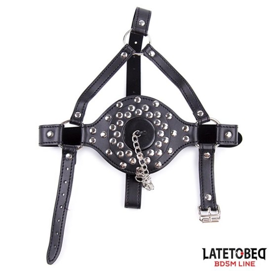 Latetobed Bdsm Line Face Harness Strap Toilet Lid Gag Adjustable