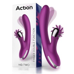 Action Nr. Divu pirkstu vibrators ar rotējošu riteni