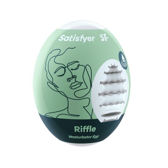 Satisfyer Masturbator Egg Single Riffle Hydro-Active